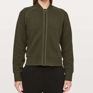 Lululemon On Repeat bomber jacket dark olive green